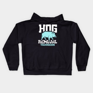 BOAR HUNT GIFT: Hog Removal Technician Kids Hoodie